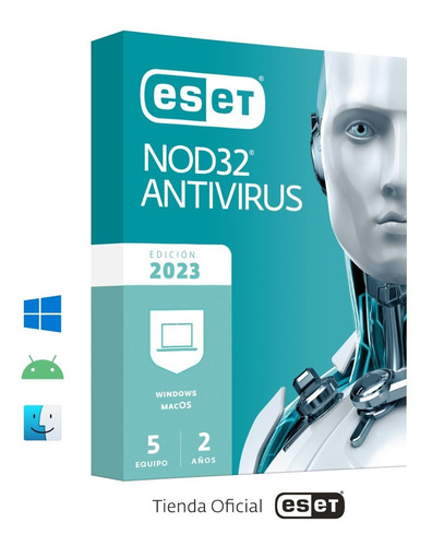 Imagen 1 de 7 de Eset® Nod32 Antivirus * Tienda Oficial Eset* 5 Pc - 2 Años