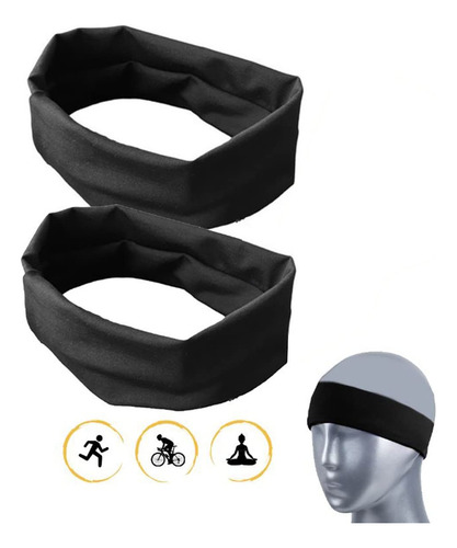 Kit 2 Cintas For La Cabeza Cintas Anti Sudor Frente Deporte