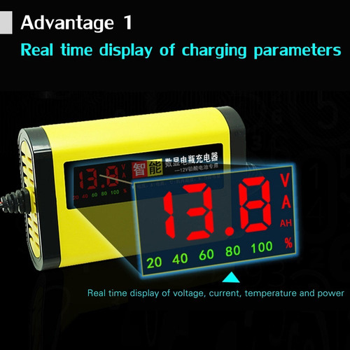 Imagen 5 de 7 de Coche Moto Cargador De Batería 12v 2a Completamente Automáti