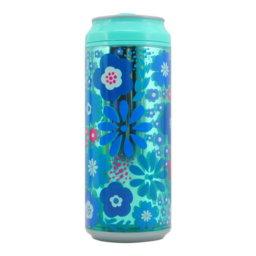 Lata 16 Oz Cool Gear Can 1619 Turquesa Flores