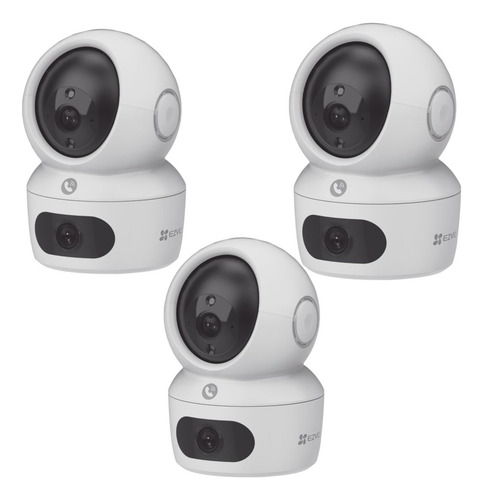 Kit Mextec Ezviz H7c 3 Pzas Cámara Pt Doble Lente / 4 Megapíxel / Wi-fi / Ia Detección Humana / Visión Nocturna A Color / Audio Bidireccional