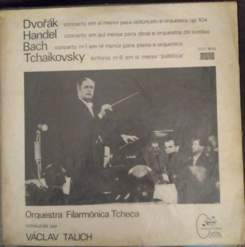 Lp Dvorák Händel Bach Tchaikovsky -filarmônica Tcheca Talich