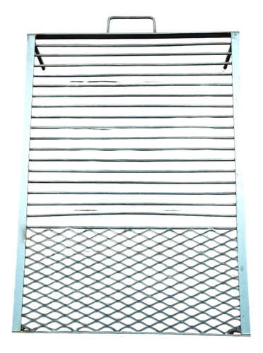 Parrilla 70x50 Cm C/ Achurera Malla + Set Palita Y Atizador