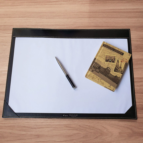 Porta Papel Planner A4 Risque Rabisque De Mesa Preto