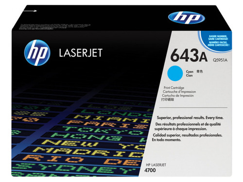 Hp 643a Cyan Original Laserjet Toner Cartridge, Q5951a