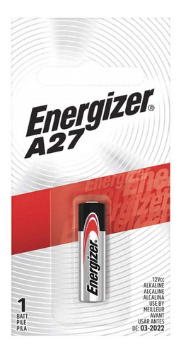 1 X Pila Alcalina A27 Energizer 12v Control Remoto 27a