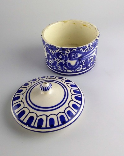 Antiga Pote Caixa Em Ceramica Pintada - Espanha 2320 Rrdeco (Usado)