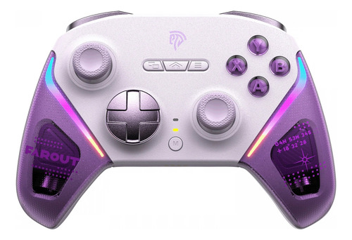 Controle Sem Fio Easysmx D10 Hall Tmr Com Dock Pc Cor Roxo