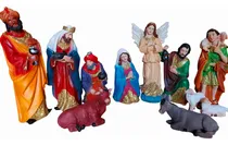 Comprar Nacimiento Navideño 11 Piezas Figuras De Resina 20 Cm