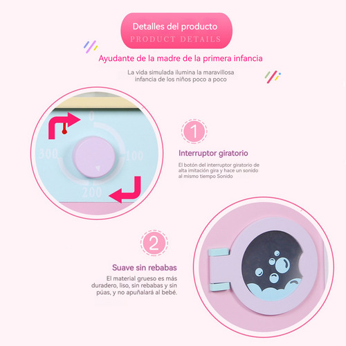 Conjunto De Cocina Simulada Infantil Accesorios Para Niños Rosa