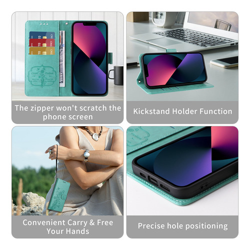 Funda De Piel Tipo Cartera Para Honor X7 X7a X7b X7c