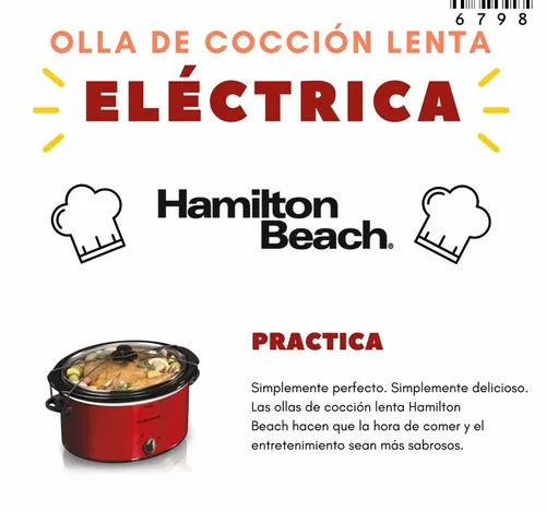 Olla Hamilton Beach Cocción Lenta Cerámica 3 Qt