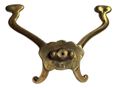 Perchero De Pared De Bronce Dorado (Usado)