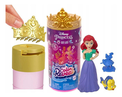 Disney Princess - Royal Color Reveal - 6 Sorpresas - Mattel