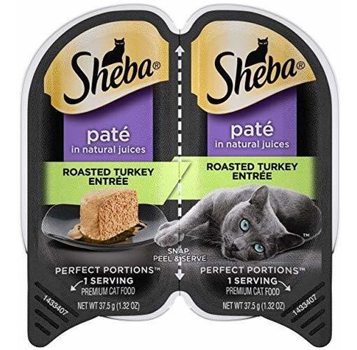 Comida Húmeda Para Gatos Sheba Paté Pavo Asado (24x2)