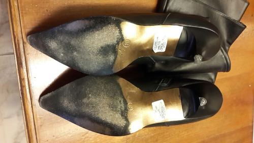 Botas De Cuero Caña Alta Taco Aguja. Impecables!