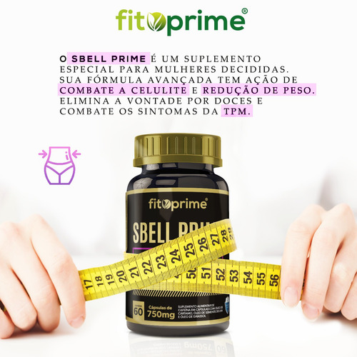 Imagem 4 de 8 de Kit 3 Sbell Prime Suplemento Natural Redutor De Medidas