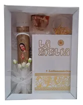 Comprar Kit Primera Comunion Repujado Con Biblia Vela Y Rosario