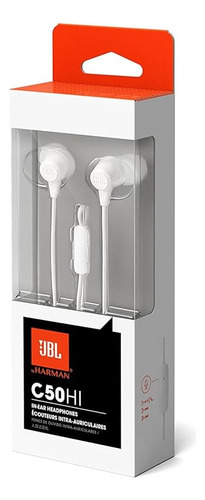 Gratis!!! Audífono Jbl C50hi Con Micrófono Bass Sound Blanco