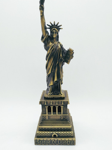  Miniatura Estatua Da Liberdade New York Metal  Enfeite Luxo