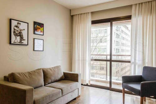 Imagem 3 de 15 de No Jardim Paulista, Maravilhoso Flat Mobiliado E Com Vaga De Garagem! Park Avenue. - Sf34843