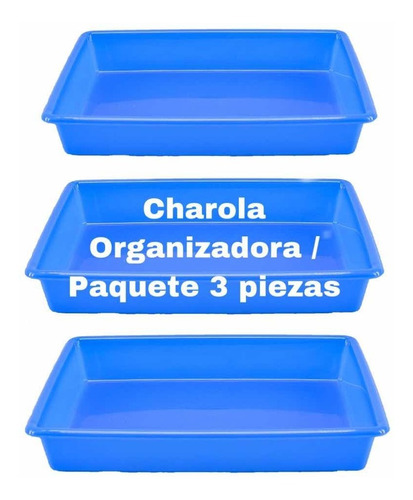 Charola Organizadora Comida Mesero Etc3 Piezas