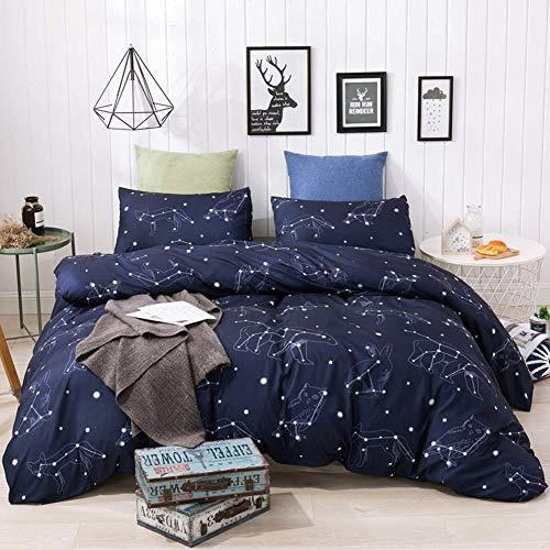 Hyprest Cubierta Blue Duvet Queen Size, Star Moon Kll8k