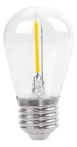 10 Pzas Foco Led Filamento S14 1w E27 Aksi Luz Calida