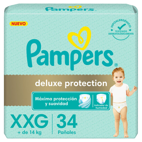 Pañales Pampers Deluxe Protection Talle XXG 34 Un