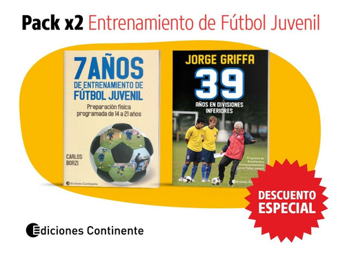 Pack 2 Libros Entrenamiento Fútbol Juvenil Oferta 20% Dto