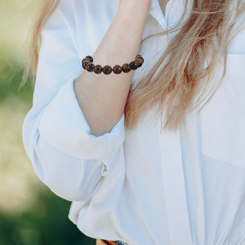 Pulsera De Piedra Hecha A Mano, Pulsera De Yoga Con Cuentas
