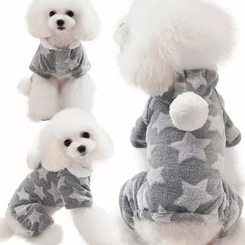 // Pijama Calientita Con Pants Y Gorro For Perros Pequeños