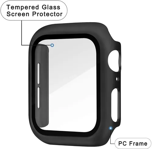 Funda Protectora Compatible Apple Watch Full Cover Vidrio 9h