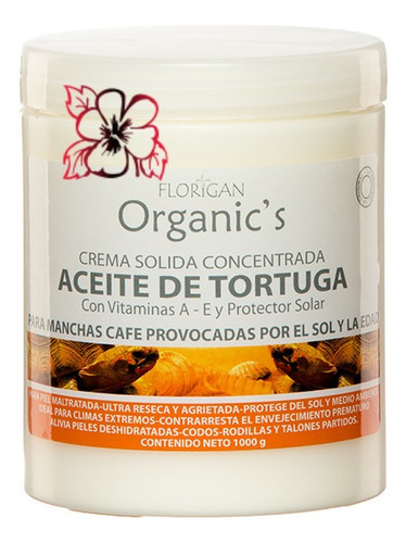 Crema Protectora Concentrada Aceite Tortuga 600gr. Florigan 