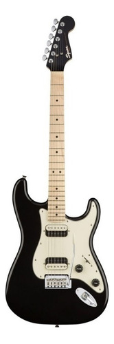 Guitarra preta metálica contemporânea Squier Stratocaster Hh