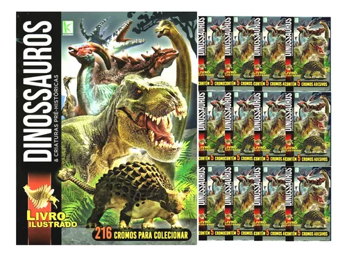 Álbum Dinossauros ( editora Abril 2016) + kit Album + 40 pacotinho