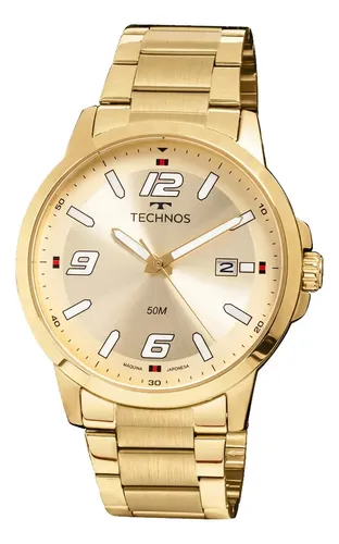 Relógio Technos Masculino Racer Dourado - 2315law/1x
