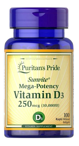 Vitamina D3 10000 Iu X 100 Soft Envio Ya