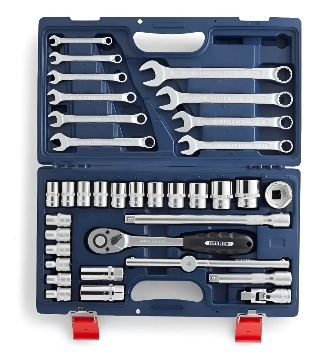 Set Herramientas Llaves Tubos Combinadas 35 Pzs Bremen 6066