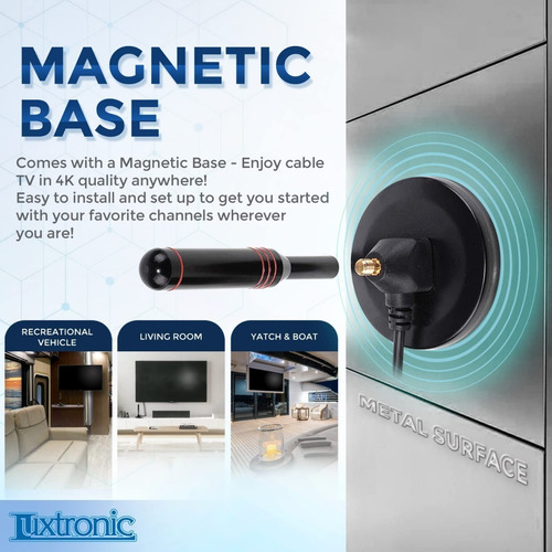 Imagen 5 de 10 de Antena Digital Para Tv Abierta Canales De Aire Led Y Smart