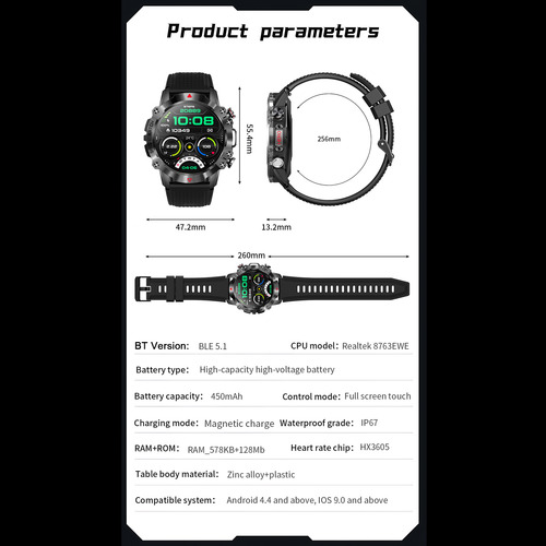 Kr10 Belt: Rastreador De Fitness 1.39, Health S