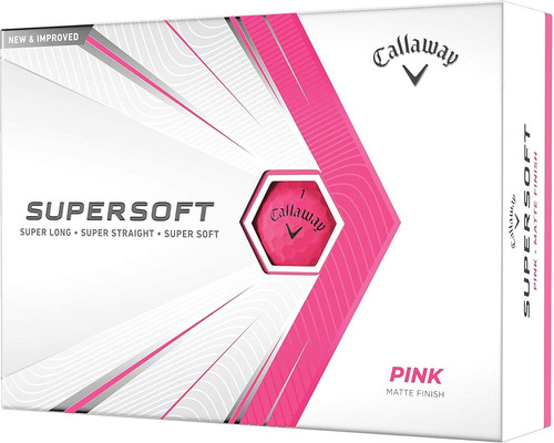 Pelotas Bolas De Golf Callaway 2021 Supersoft Rosa
