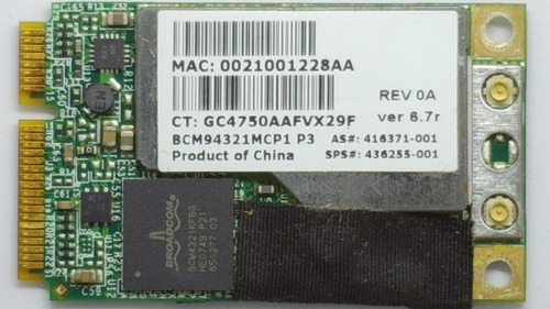 Tarjeta Wifi Mini Pci-e Broadcom Bcm94321mcp1 802.11b/g