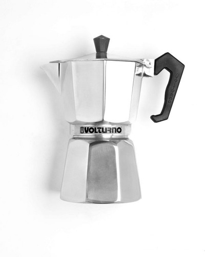 Cafetera Volturno Clásica 6 Pocillos Manual Aluminio Italian