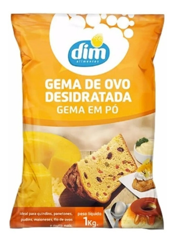 Gema De Ovo Pasteurizada Em Pó Dim - 1 Kg Full