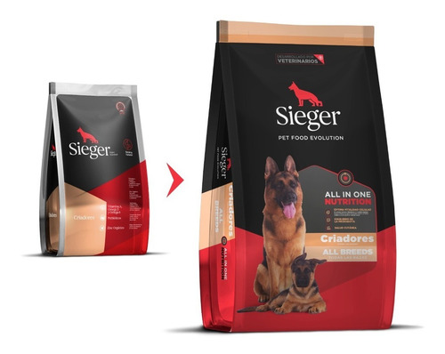 Imagen 2 de 7 de Sieger Criadores Para Perro De Todos Los Tamaños X 20 kg