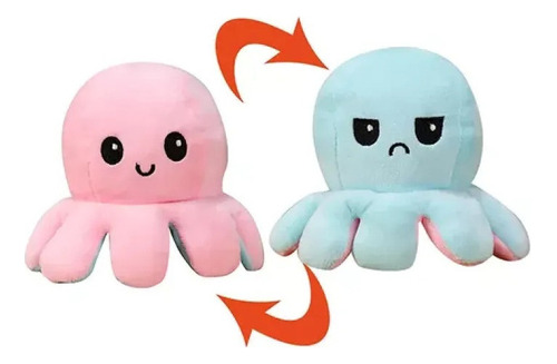 Juguete De Peluche De Pulpo Reversible, Juguetes De Peluche