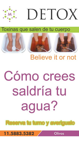 Detox * Baño De Pies * Elimina Toxinas * Sesión A Domicilio