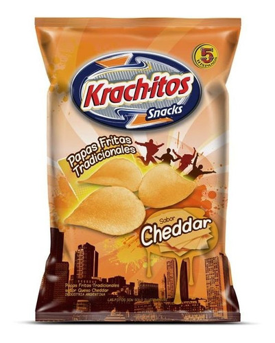 Pack X 10 Unid Papas Fritas  Cheddar 350 Gr Krachitos Snack