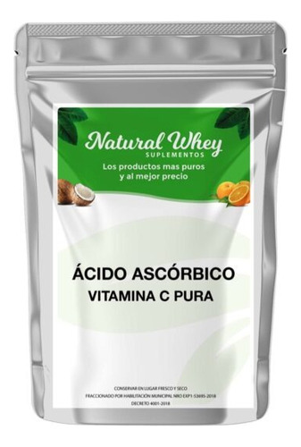 Acido Ascórbico 500 Grs Vitamina C En Polvo Natural Whey